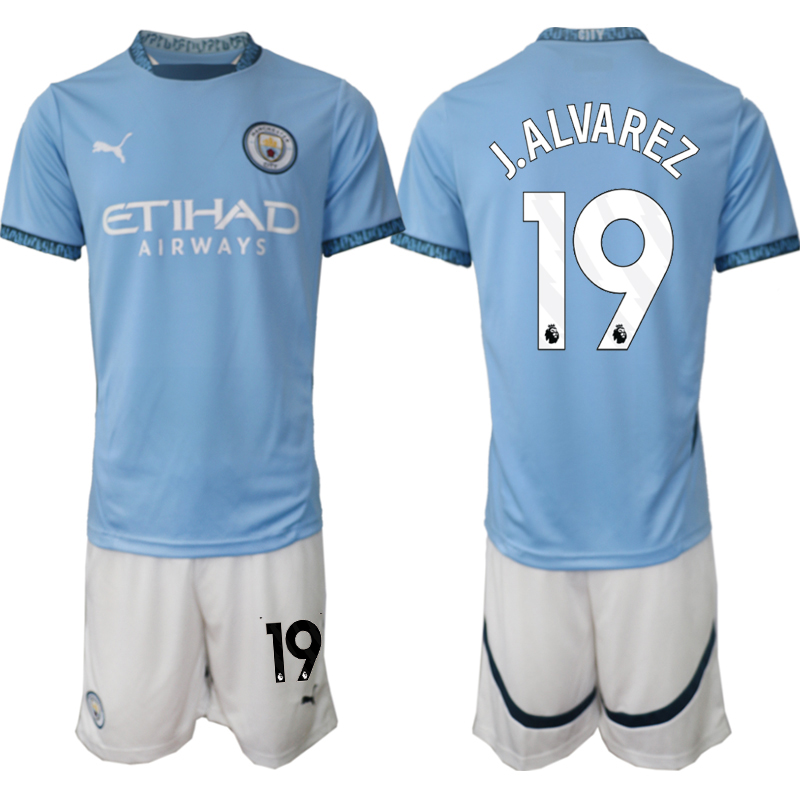 Men 2024-2025 Club Manchester City home blue #19 Soccer Jersey->indianapolis colts->NFL Jersey